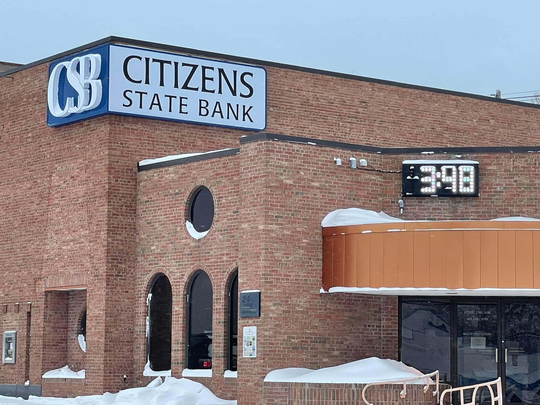 Citizens State Bank Ontonagon New Sign