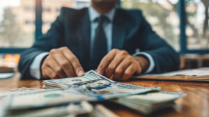 Manager manages cash flow to ensure business health.
